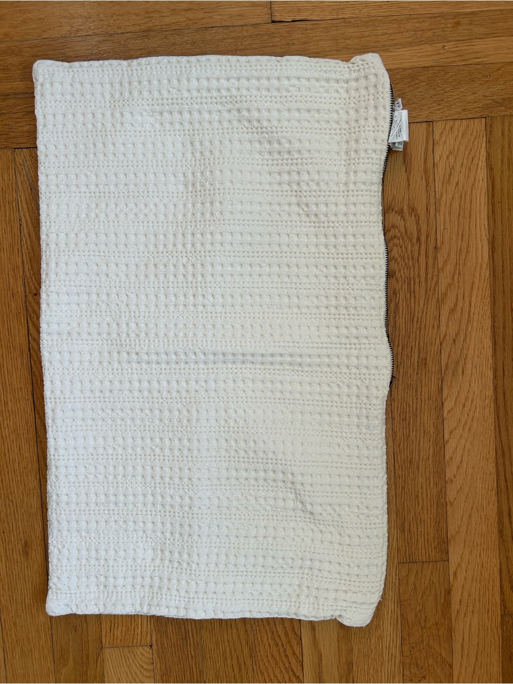 Pottery Barn Cream Waffle-Weave Accent Pillow Cover
